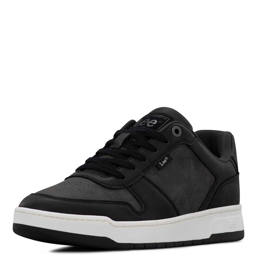 Lee Men's Specter Retro Court Fashion Sneaker, Black/Anthra, 10.5 M
